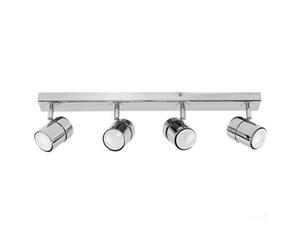 Valuelights Rosie Silver Ceiling Bar Spotlight And Gu10 Spotlight Led 5W Cool White 6500K Bulbs