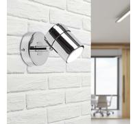 Rosie Single Silver Indoor Wall Spotlight ValueLights Silver One Size