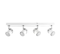 MiniSun | Modern 4 Way Ceiling Spotlight Fitting in a Gloss White Finish | Ceiling Spots, Home Décor & Improvement Essential | Mains Wired