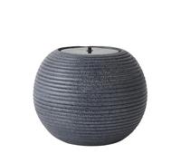 ValueLights | Round Ribbed Solar Powered Outdoor Cascading Water Fountain Feature Garden Light