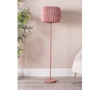 ValueLights Rust Origami Floor Lamp Pink