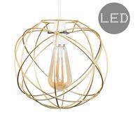 Valuelights Rutherford Gold Ceiling Shade And Bulb (D)25.5Cm
