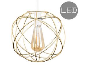 Valuelights Rutherford Gold Ceiling Shade And Bulb (D)25.5Cm