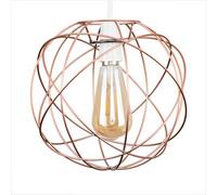 Valuelights Rutherford Retro Style Copper Metal Basket Cage Ceiling Light Shade (D)25.5Cm