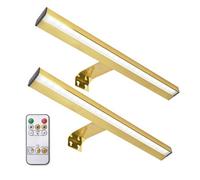 Valuelights Ryle Pair Of - Easy Fit Touch Dimmer Rechargeable Picture Wall Light - Gold