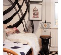 MiniSun | Retro Matt Black Geometric Star Design Ceiling Light Shade | Pendant Lights, Home Décor & Improvement Essential