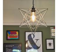 Valuelights Sadira Grey Ceiling Shade And Bulb (D)33.5Cm