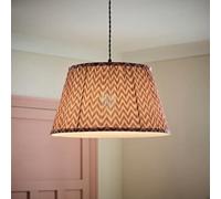 ValueLights Saffira Pleat Taper Chevron Easy Fit Pendant Lamp Shade in Pink | Size: Large ValueLights Pink Large