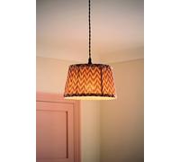 ValueLights Saffira Pleat Taper Chevron Easy Fit Pendant Lamp Shade & Bulb in Pink | Size: Small ValueLights Pink Small