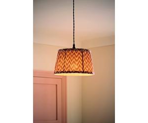 Valuelights Saffira Pleat Taper Chevron Easy Fit Pendant Lamp Shade And Bulb In Bright Pink Bright Pink