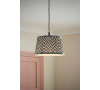 Valuelights Saffira Pleat Taper Chevron Easy Fit Pendant Lamp Shade In Navy Navy