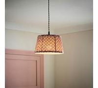 ValueLights Saffira Pleat Taper Chevron Easy Fit Pendant Lamp Shade in Pink | Size: Small ValueLights Pink Small