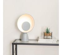 Saffy Metal Integrated LED Metallic Shade Table Lamp ValueLights Grey One Size