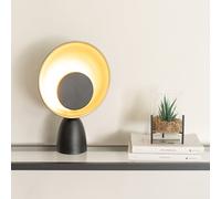 Saffy Metal Integrated LED Metallic Shade Table Lamp ValueLights Black One Size