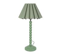 Bobbins Sage Green Table Lamp with Scallop Tapered Lamp Shade ValueLights Pale Green One Size