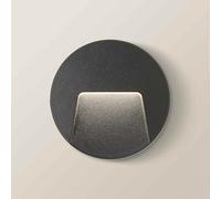 Valuelights Sam Matte Black Circle Ip65 Led Outdoor Wall Light Black