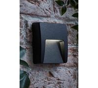 Valuelights Sam Matte Black Square Ip65 Led Outdoor Wall Light Black
