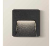 Valuelights Sam Matte Black Square Ip65 Led Outdoor Wall Light Black