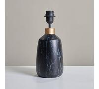 Valuelights Selma Modern Copper Caped Black Marble Effect Table Lamp Base