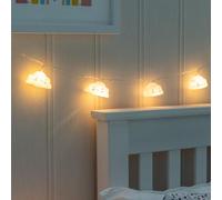 ValueLights | Set of 10 Battery Powered Cloud Fairy String Lights, Decoration Fairy Lights, String Lights for Kids Bedroom | Wall Lights & Home Improvements Essential