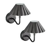 Avery Set of 2 Rechargeable Easy Fit Wall Light Fittings ValueLights Black One Size
