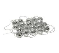 ValueLights | Set of 20 Battery Operated Mini Disco Ball String Lights Hanging Silver Mirror Ball Decorative Light | Novelty & Home Improvements Essential