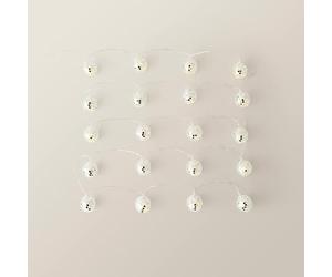 ValueLights | Set of 20 Battery Operated Mini Disco Ball String Lights Hanging Silver Mirror Ball Decorative Light | Novelty & Home Improvements Essential