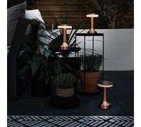 Set of 3 Talence Copper LED Touch Table Lamp ValueLights Copper One Size