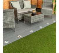 Valuelights Set Of 6 - Solar Decking Lights, Solar Powered Ground Lights Garden Path Lighting, Cool White