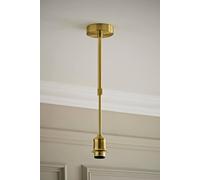 Valuelights Shaw Brushed Gold Adjustable Drop Bar Ceiling Pendant Light Fitting