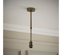 Valuelights Shaw Brushed Brass Adjustable Drop Bar Ceiling Pendant Light Fitting