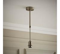 Valuelights Shaw Brushed Chrome Adjustable Drop Ceiling Pendant Light Fitting