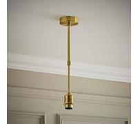 Valuelights Shaw Brushed Gold Adjustable Drop Bar Ceiling Pendant Light Fitting