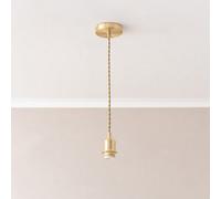 Valuelights Shaw Brushed Gold Adjustable Single Pendant Ceiling Light