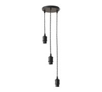 Shaw Cluster Drop 3 Way Chrome Gold Black Adjustable Ceiling Light ValueLights Black One Size