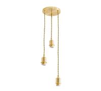 Valuelights Shaw Cluster Drop 3 Way Chrome Gold Black Adjustable Ceiling Light Gold