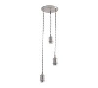 Valuelights Shaw Cluster Drop 3 Way Chrome Gold Black Adjustable Ceiling Light In Silver Silver