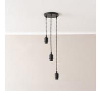 Valuelights Shaw Cluster Drop 3 Way Matte Black Adjustable Pendant Ceiling Light