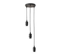 Shaw Cluster Drop 3 Way Chrome Gold Black Adjustable Ceiling Light ValueLights Black One Size