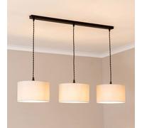 Valuelights Shaw Diner Bar 3 Drop Brass Chrome Gold Black Adjustable Ceiling Light Black