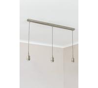 ValueLights | Shaw Diner Bar 3 Drop Brushed Chrome Adjustable Pendant Ceiling Light | Ceiling Lights, Home Décor & Improvement Essential