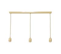 Shaw Diner Bar 3 Drop Chrome Gold Black Adjustable Ceiling Light ValueLights Gold One Size