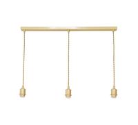 Shaw Diner Bar 3 Drop Chrome Gold Black Adjustable Ceiling Light ValueLights Gold One Size