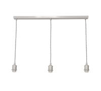 Shaw Diner Bar 3 Drop Chrome Gold Black Adjustable Ceiling Light ValueLights Silver One Size