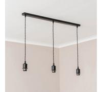 ValueLights | Shaw Diner Bar 3 Drop Matte Black Adjustable Pendant Ceiling Light | Ceiling Lights, Home Décor & Improvement Essential