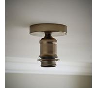 Valuelights Shaw Flush Brushed Brass Ceiling Fitting Light