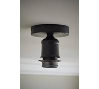 ValueLights Shaw Flush Brushed Brass, Chrome, Gold & Black Ceiling Light Fitting ValueLights Black
