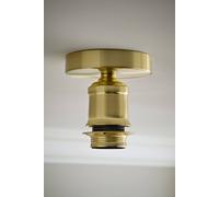 Valuelights Shaw Flush Brushed Brass, Chrome, Gold And Black Ceiling Light Fitting Gold One Size