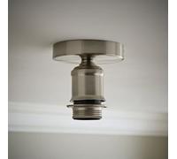 ValueLights Shaw Flush Brushed Brass, Chrome, Gold & Black Ceiling Light Fitting in Silver ValueLights Silver