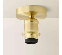 ValueLights | Shaw Flush Brushed Gold Ceiling Fitting Light | Mains Wired